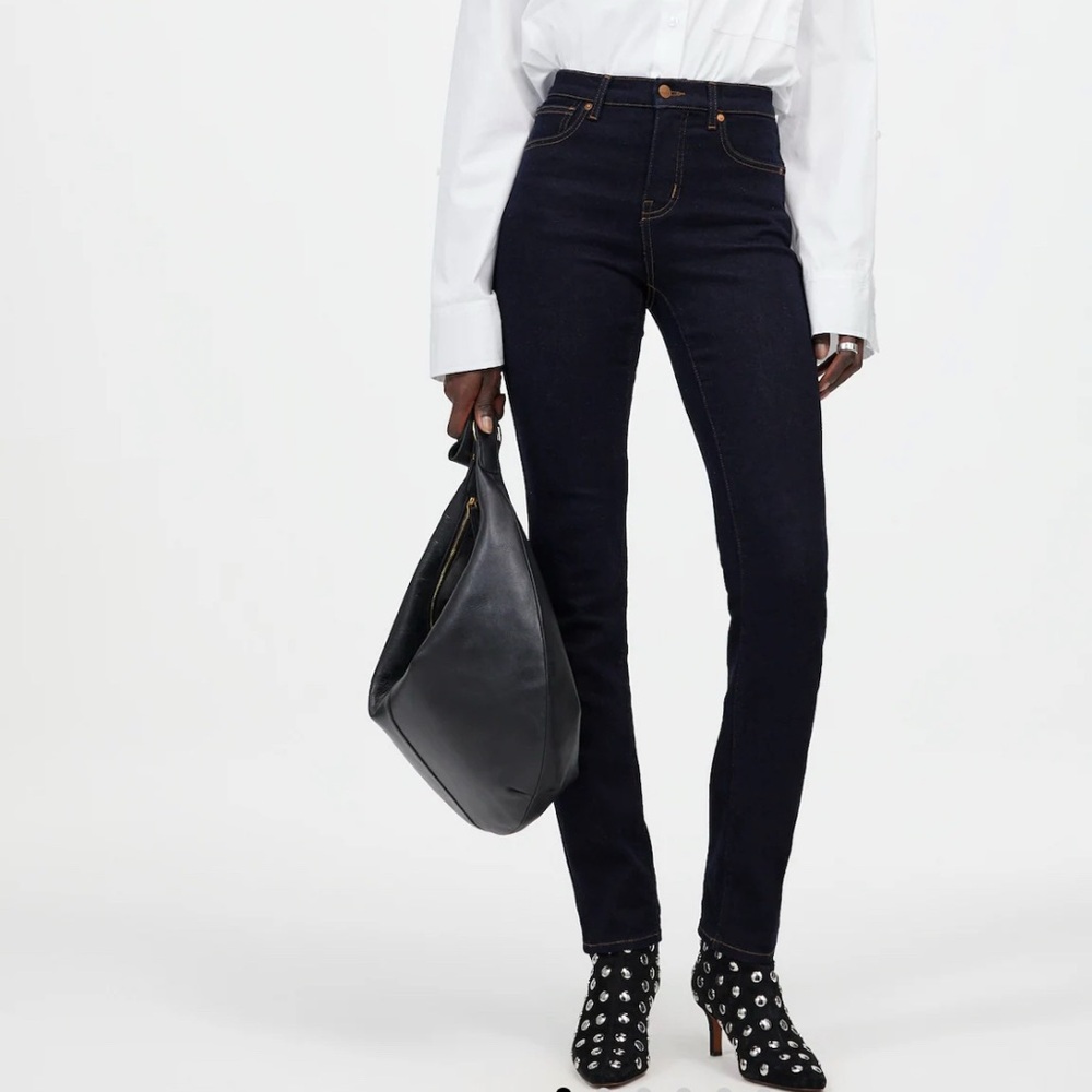 Madewell Mid-Rise Stovepipe Jeans in Rinse Wash Size 28